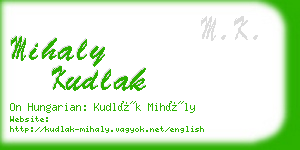 mihaly kudlak business card